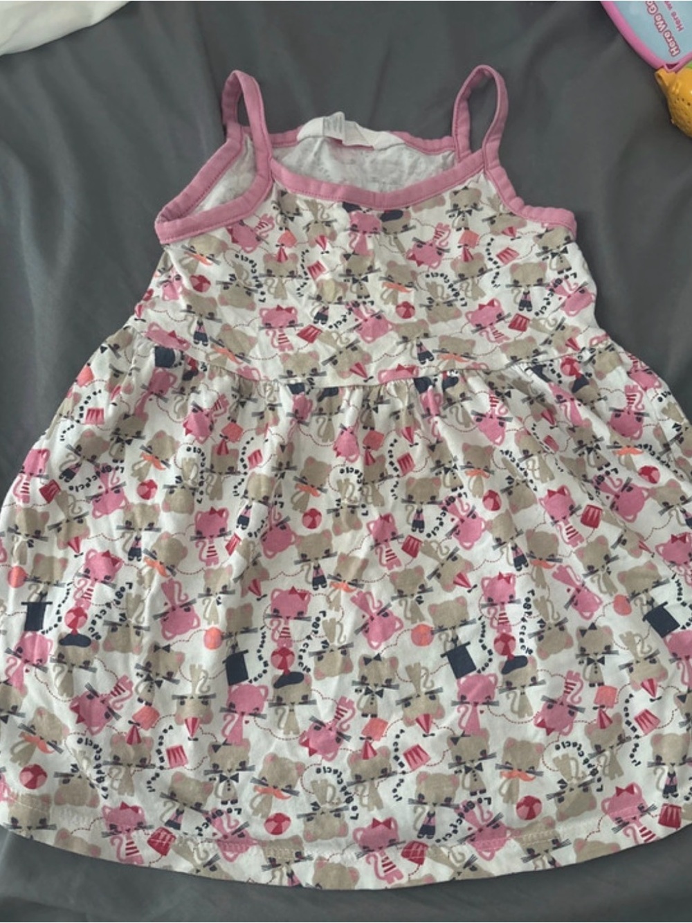 H&M Pink and White Printed Cotton Sundress
